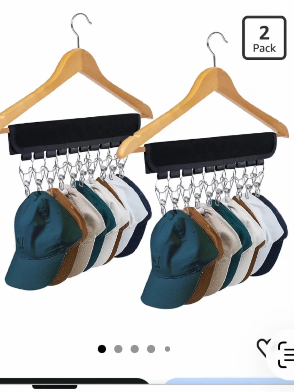 Hat and Cap Hanger Organizer - 2-Pack NWOT